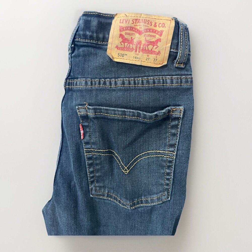 Levi’s 510 Skinny Fit Dark Wash Blue Jeans Sz 27X27